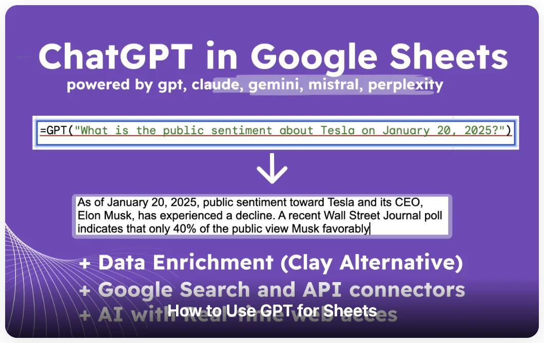 chatgpt dans google sheets