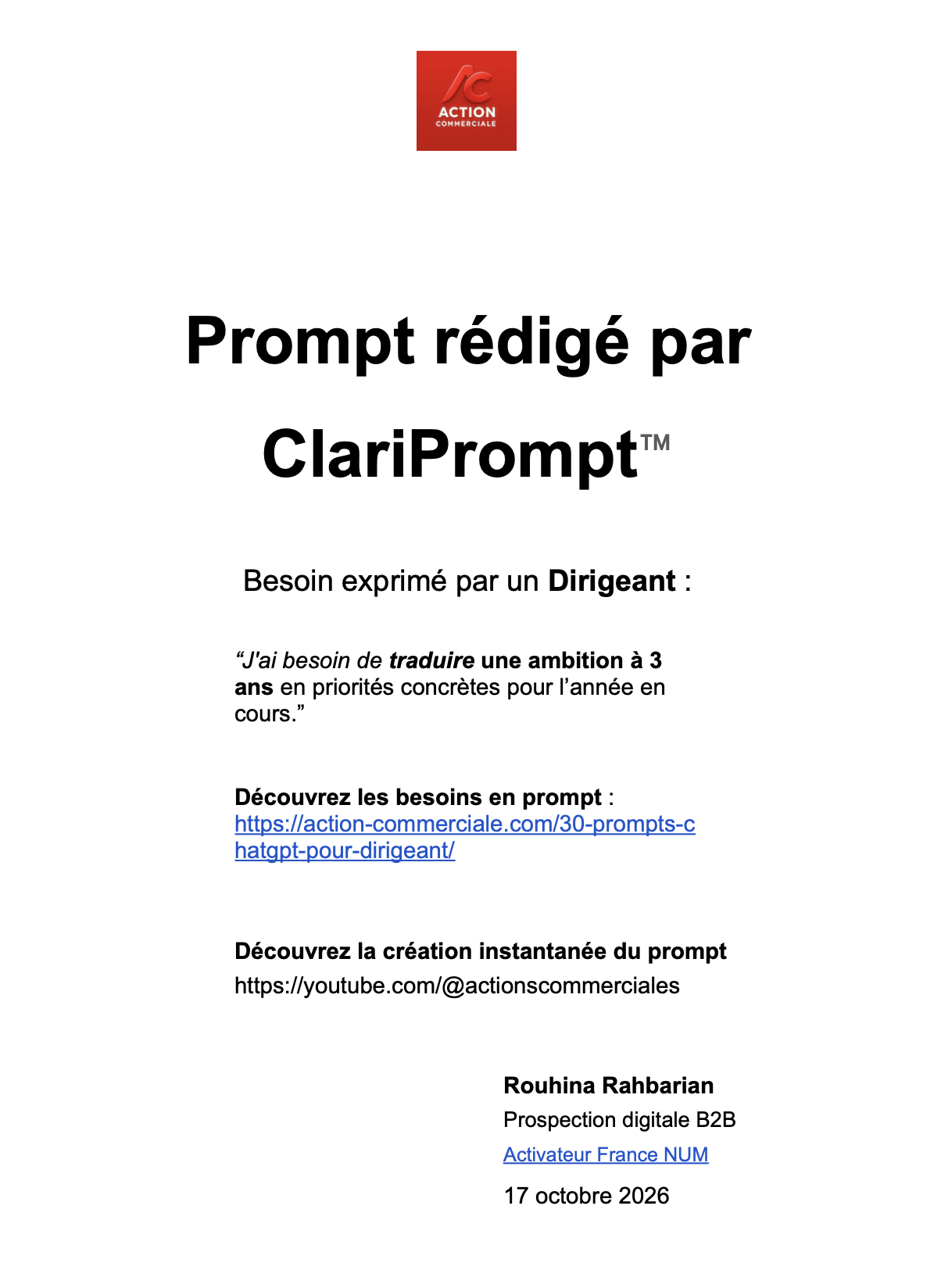 prompt chatgpt claude pour dirigeant plan actioncommercial